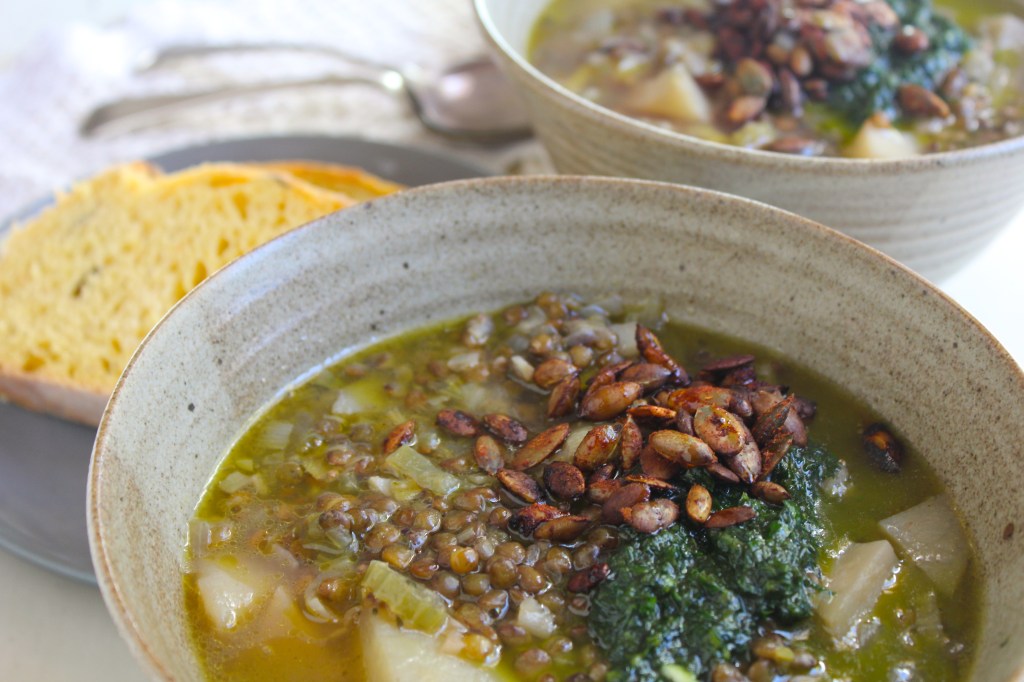 lemon-lentil-soup-two-bowls