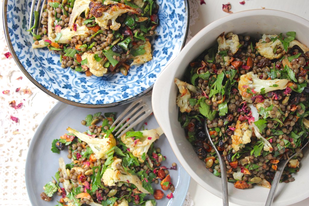 roasted-cauliflower-lentil-salad