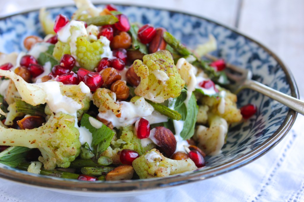 cauliflower-asparagus-mint-salad-angle-fork