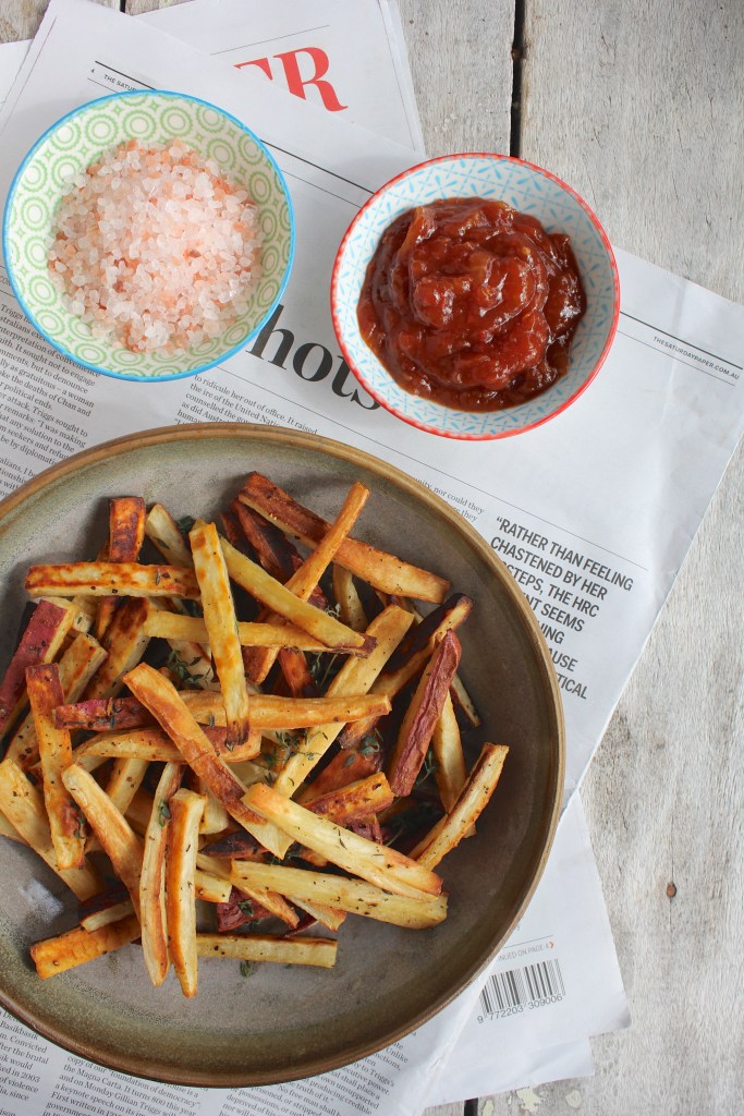 parsnip-sweet-potato-fries-sauces