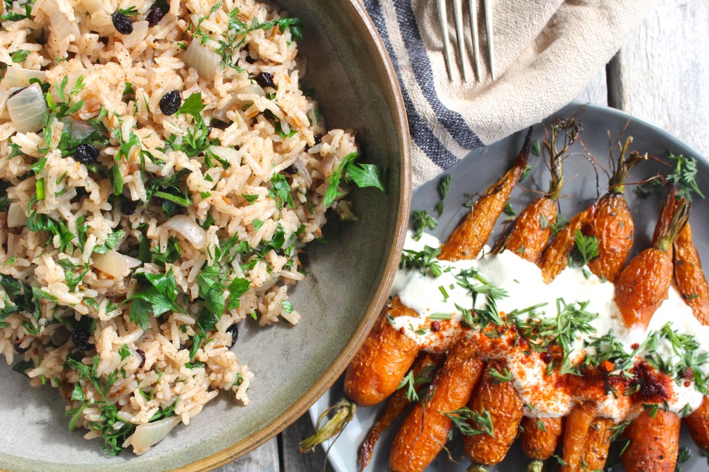 simple-spiced-pilaf-roasted-carrots