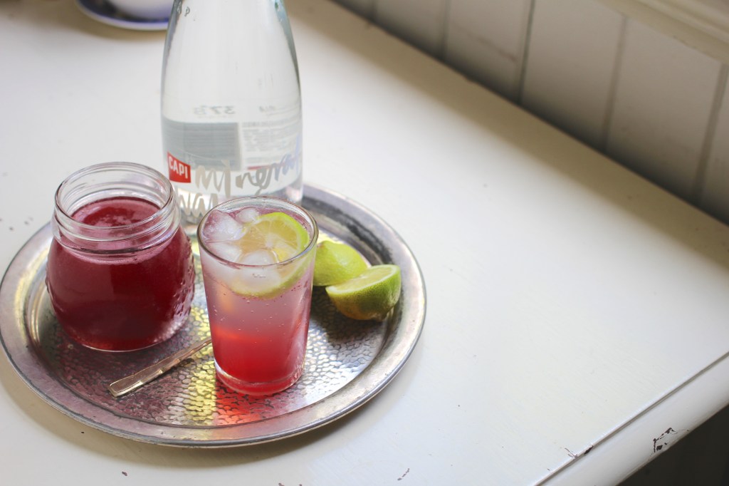 rhubarb-rosewater-syrup-table